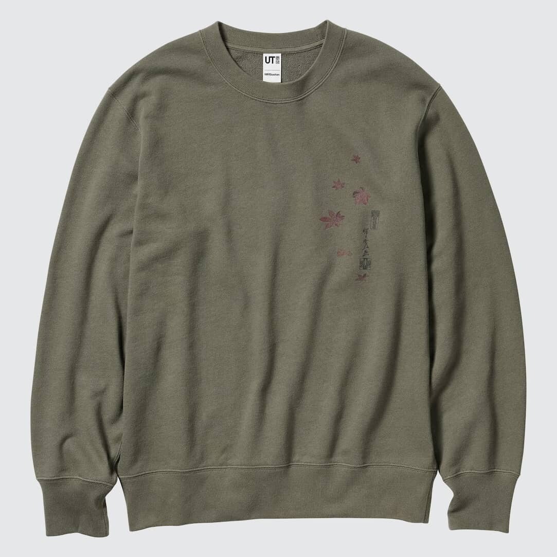 

Свитшот Uniqlo UT Japanese Art, оливковый