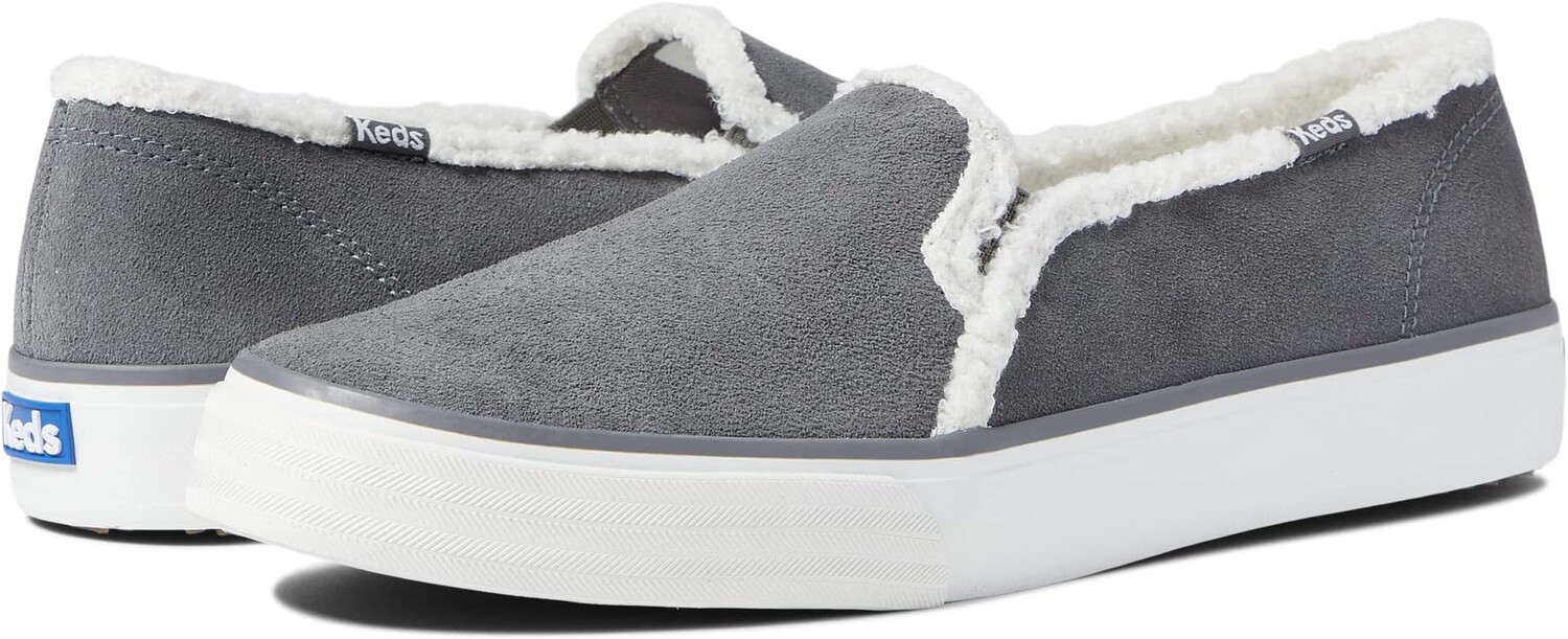 

Кроссовки Double Decker Slip On Keds, цвет Gray (Smoked Pearl)