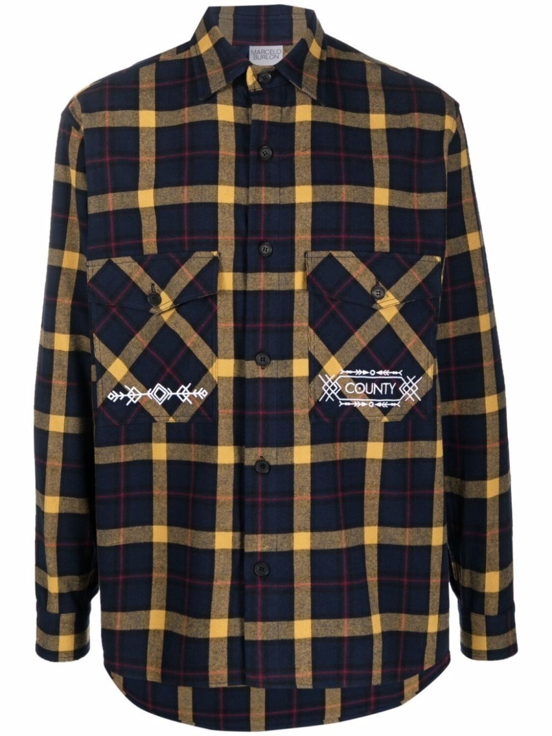 

Рубашка в клетку Marcelo Burlon County of Milan, синий