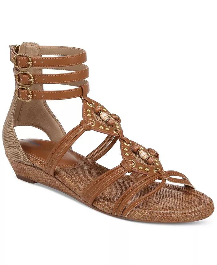 

Гладиаторские сандалии Danica на танкетке с бисером Sam Edelman, коричневый