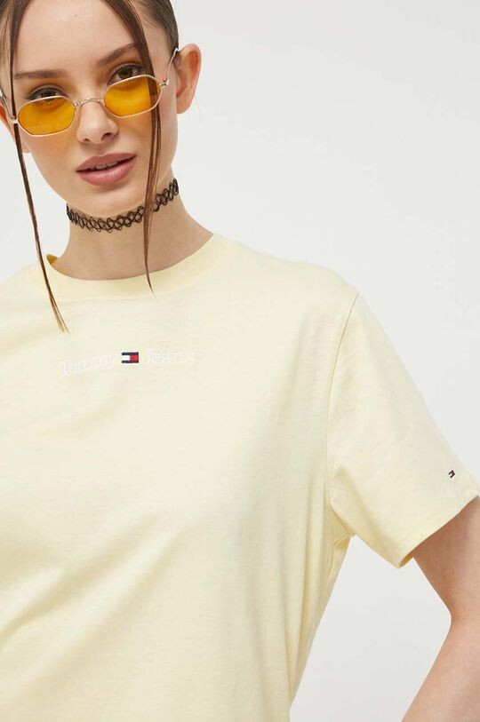 

Хлопковая футболка Tommy Jeans, желтый