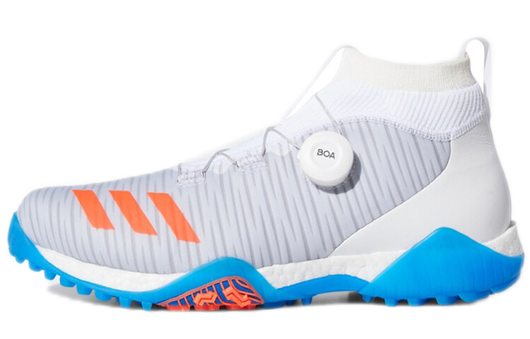 

Мужские высокие кроссовки для гольфа Codechaos белого/синего/оранжевого цвета Adidas