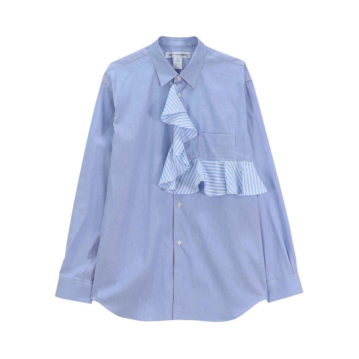 

Comme des Garçons SHIRT Рубашка с рюшами на груди, Stripe Mix