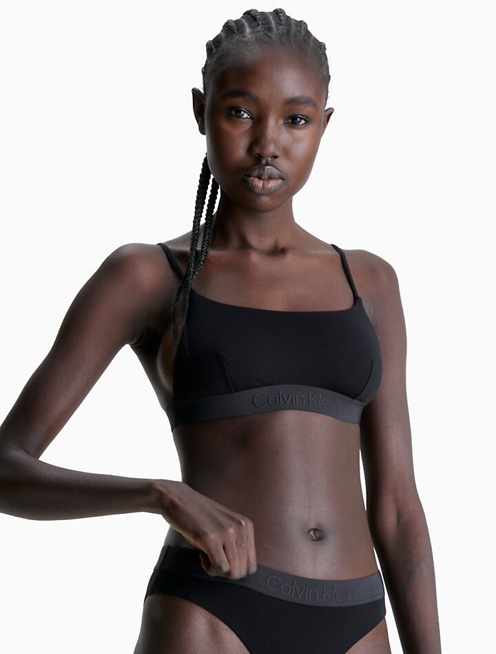 

Бикини-топ без косточек в тон Core Calvin Klein, черный