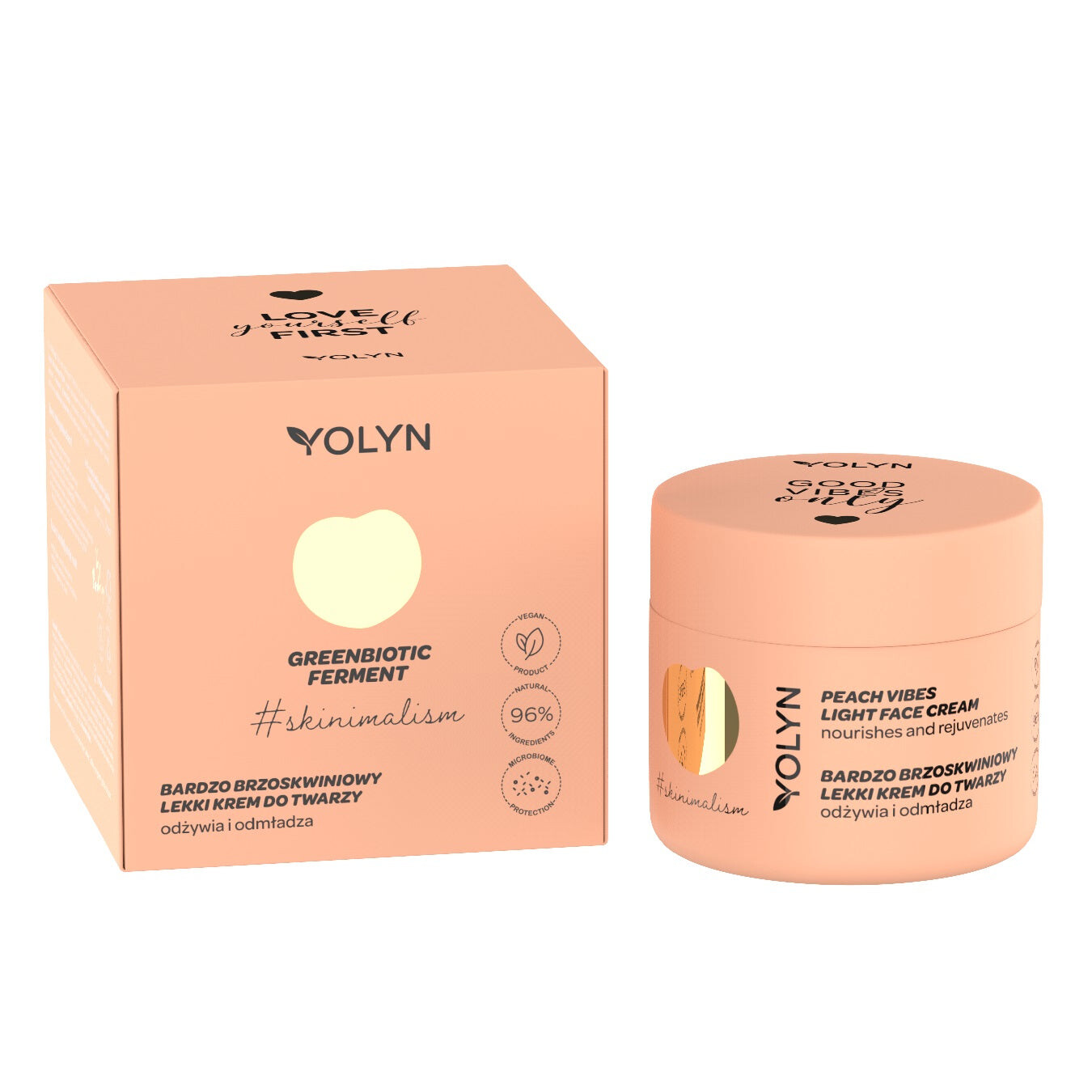 

Yolyn Крем для лица Greenbiotic Ferment питательный Very Peach 50мл