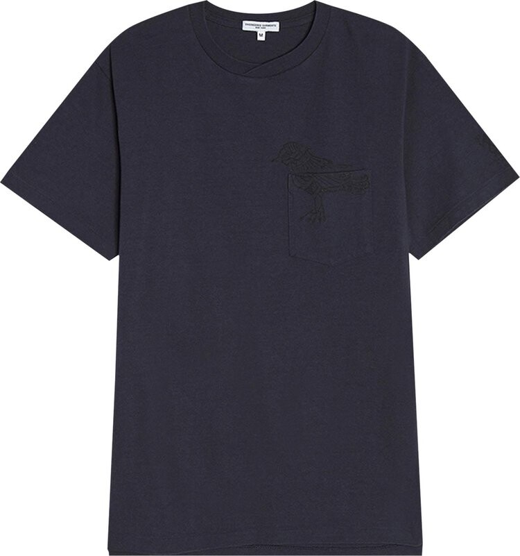 

Футболка Engineered Garments Printed Cross Crew Neck T-Shirt 'Navy Phoenix', синий