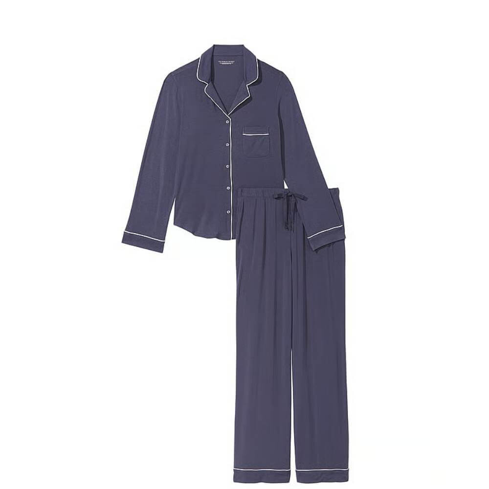 

Комплект пижамный Victoria's Secret Modal Long, 2 предмета, сине-серый