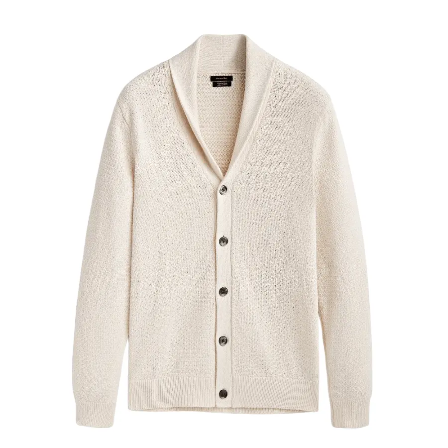 

Кардиган Massimo Dutti Textured Knit, кремовый