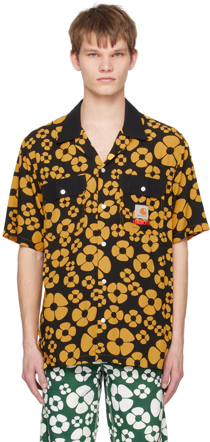 

Черно-желтая рубашка Carhartt WIP Edition Marni