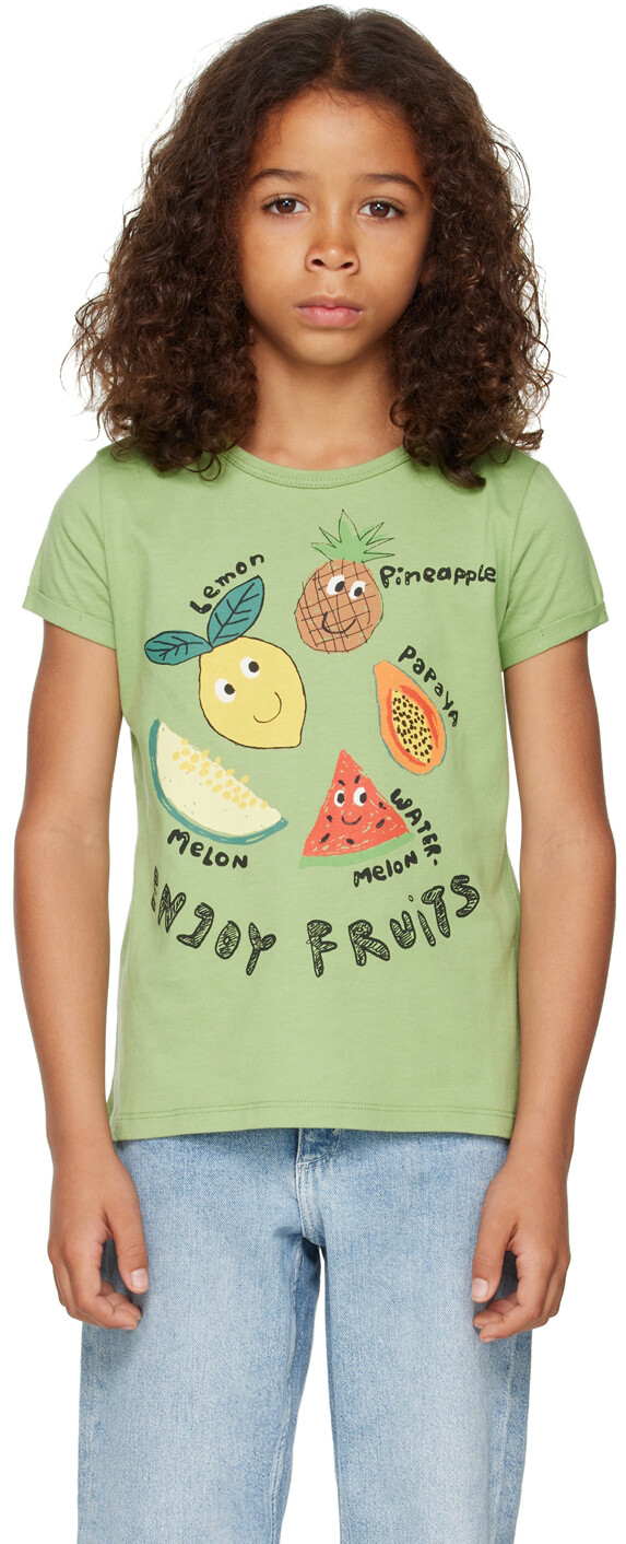 

Детская зеленая футболка \Enjoy Fruits\"" nadadelazos