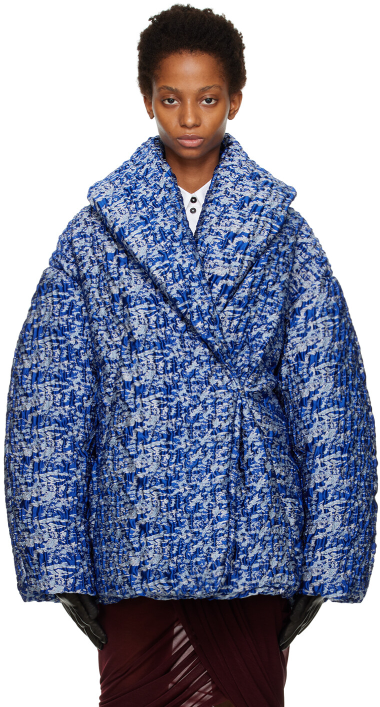 

Синий пуховик Voltaire Dries Van Noten