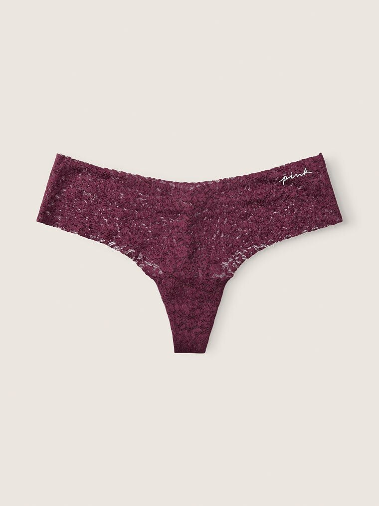 

Трусы Pink No-Show Soft Lace, бордовый