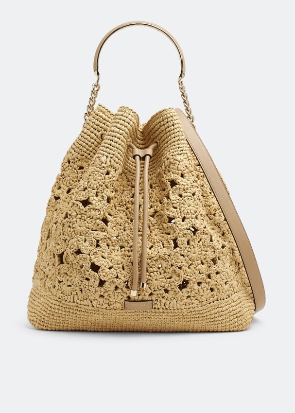 

Сумка JIMMY CHOO Bon Bon maxi bucket bag, бежевый