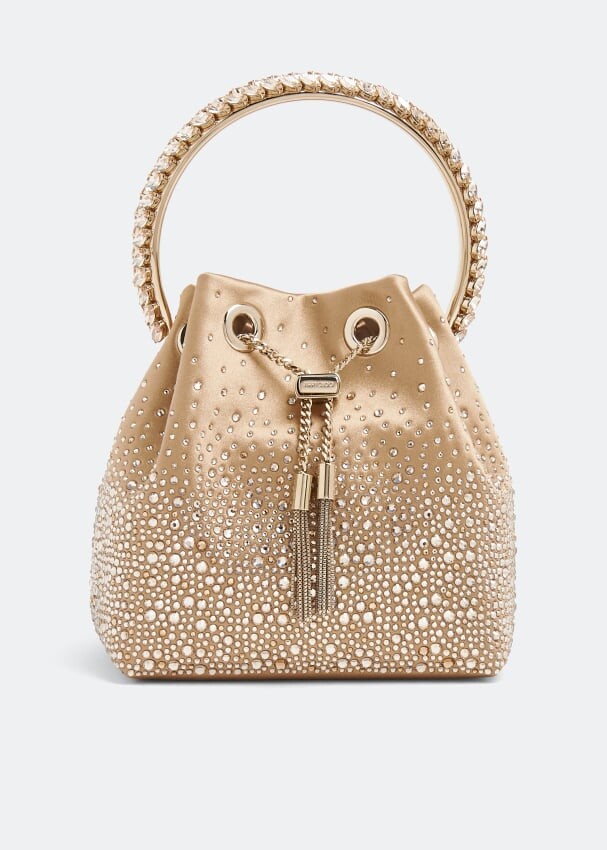 

Сумка JIMMY CHOO Bon Bon bucket bag, бежевый