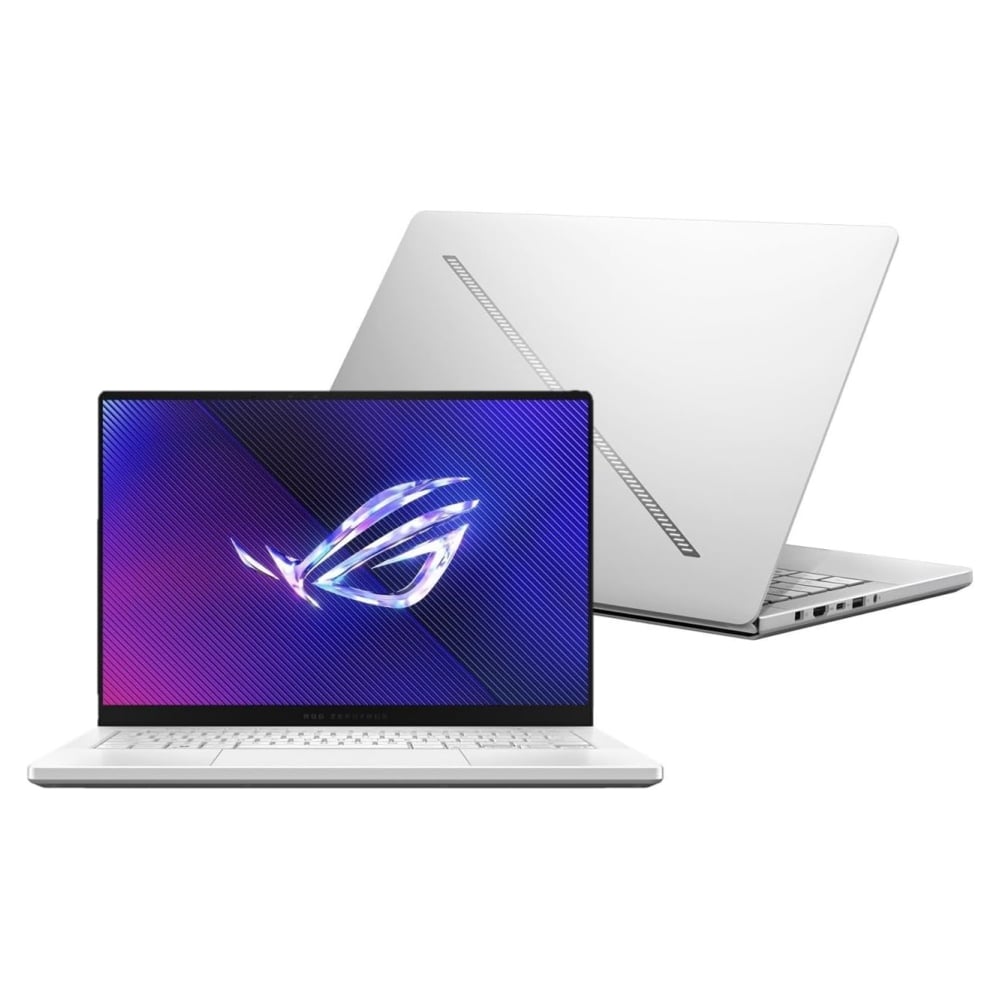 Игровой ноутбук Asus ROG Zephyrus G14 2024, 14, 16ГБ/1ТБ, R9-8945HS, RTX 4060, белый, английская раскладка игровой ноутбук asus rog zephyrus m16 2023 16 16гб 2тб i9 13900h rtx 4080 черный английская раскладка