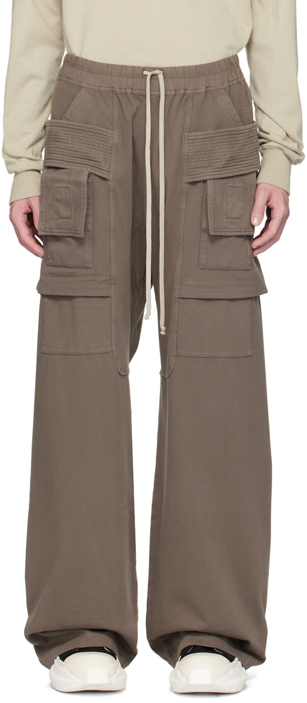 

Серые стеганые брюки карго Rick Owens Drkshdw