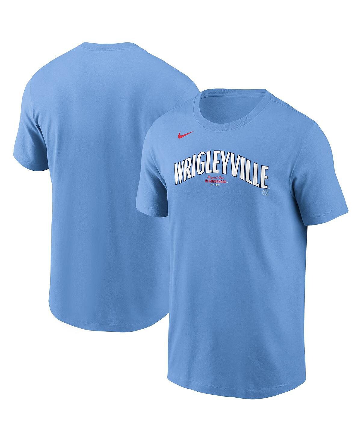 

Мужская голубая футболка chicago cubs team city connect с надписью Nike, светло-синий