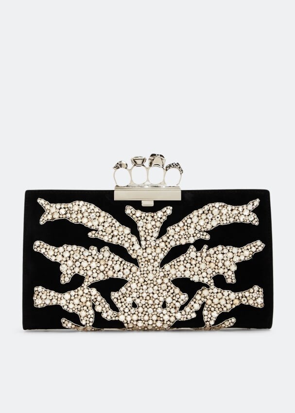 

Клатч ALEXANDER MCQUEEN Jewelled flat pouch, черный