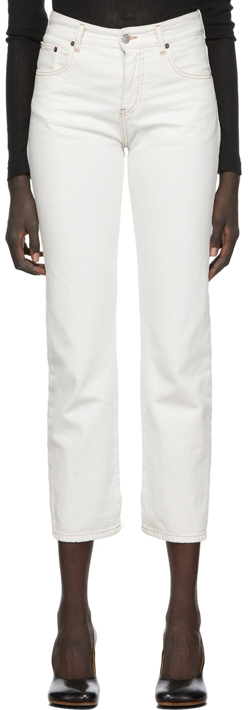 

Белые прямые джинсы MM6 Maison Margiela