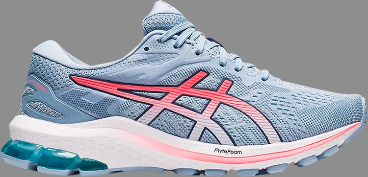 Кроссовки wmns gt 1000 10 wide 'soft sky blazing coral' Asics, синий - фото