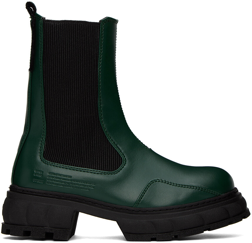 

Ботинки челси SSENSE Exclusive Green Paradigm Chelsea Virón