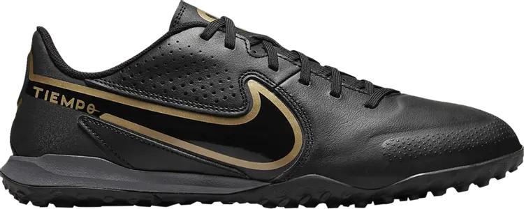 

Лимитированные кроссовки Nike Tiempo Legend 9 Academy TF 'Black Metallic Gold', черный