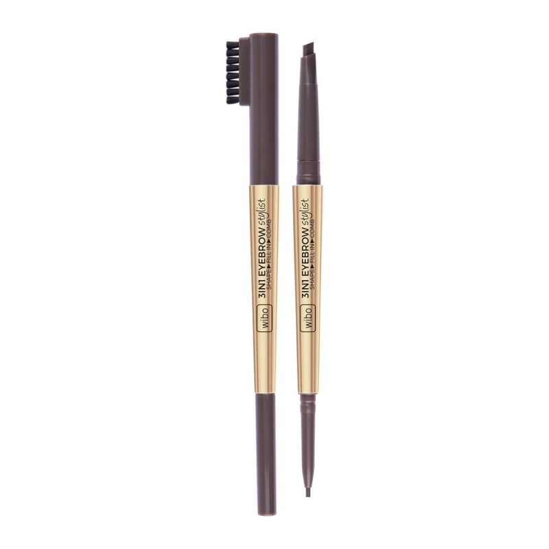 цена Wibo 3in1 Eyebrow Stylist карандаш для бровей с расческой 2 Dark Brown, 1 шт.
