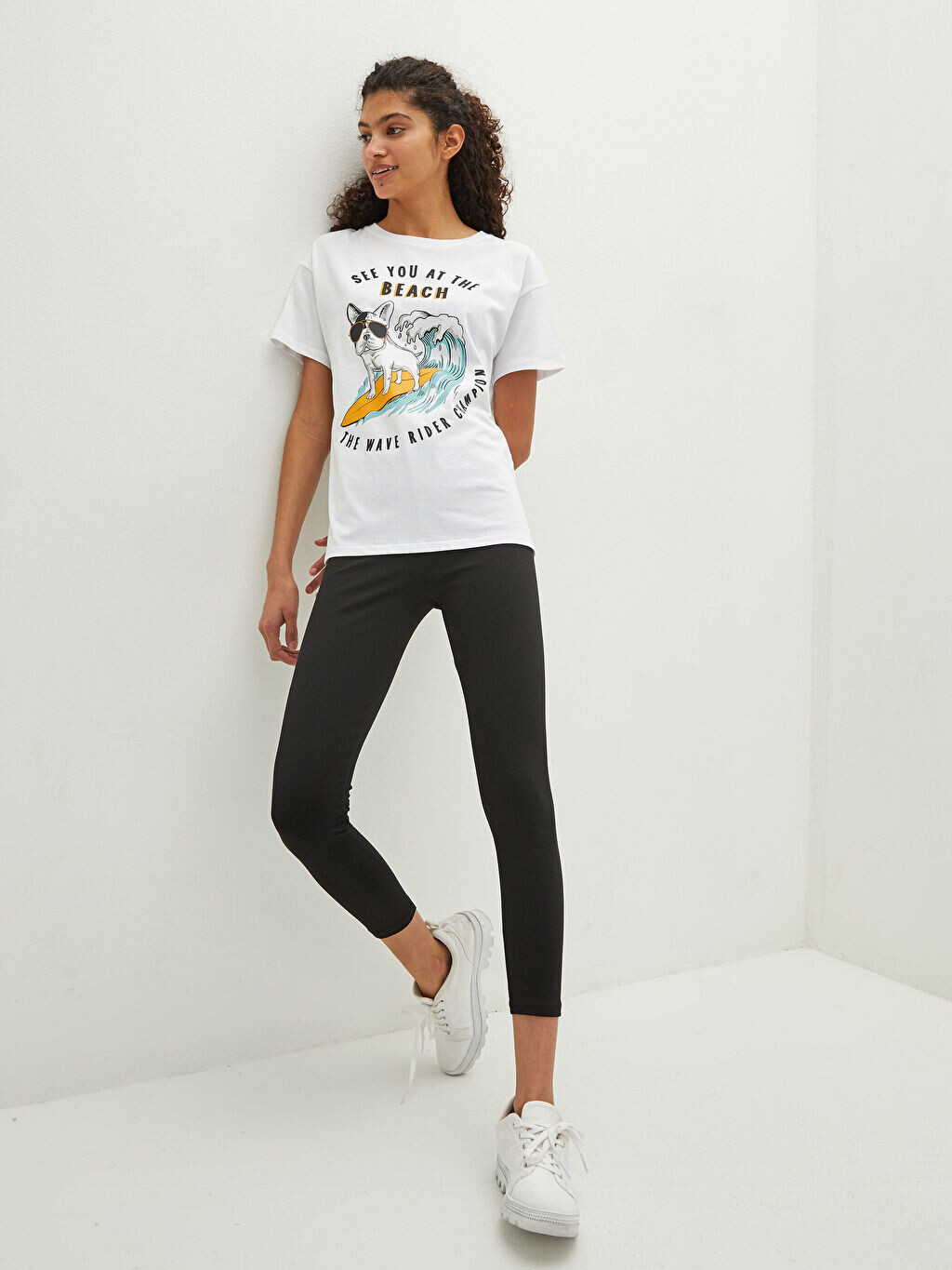 

Женские однотонные хлопковые колготки с эластичной резинкой на талии LCW Casual