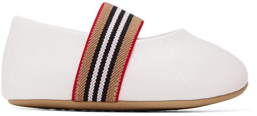 

Балетки Baby White Icon Stripe Detail Pre-Walkers Burberry