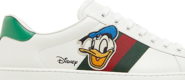 Кроссовки Disney x Gucci Ace Donald Duck Patch, белый - фото