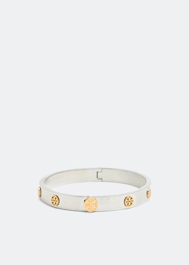 

Браслет TORY BURCH Miller stud hinge bracelet, серебряный