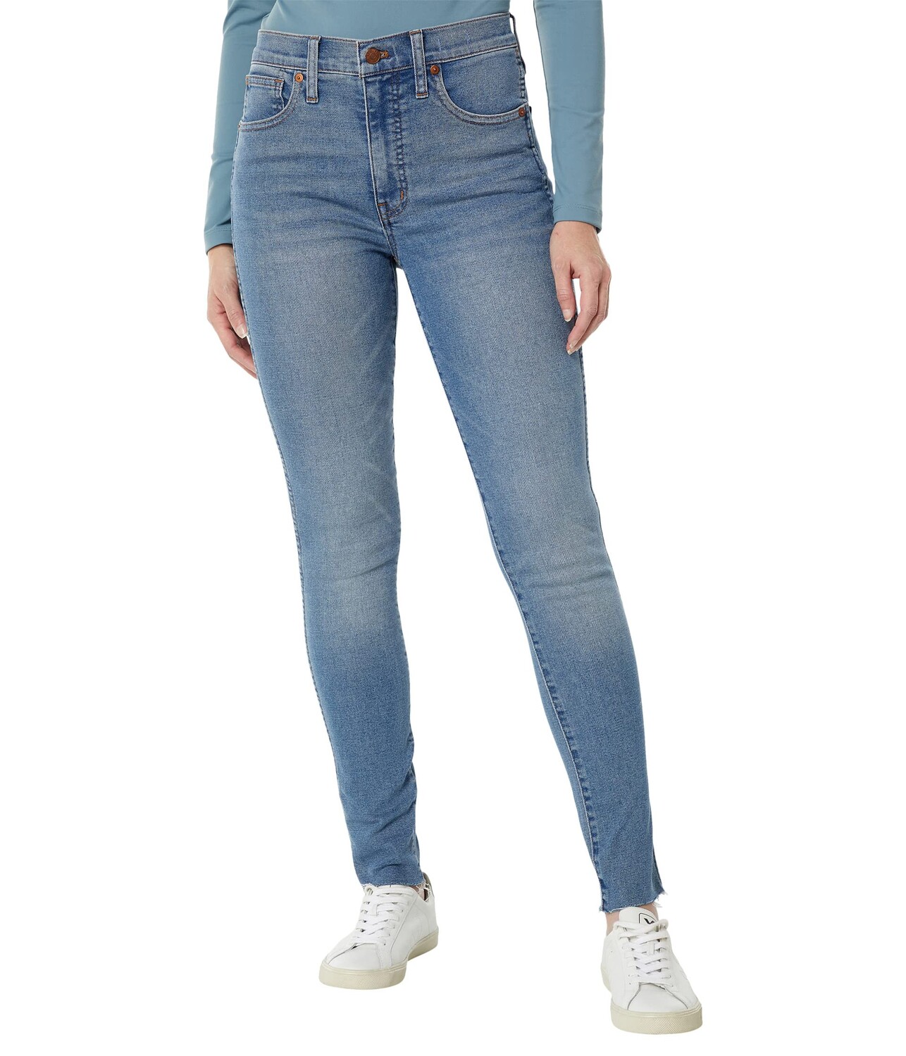 

Джинсы Madewell, Tall 10" High-Rise Skinny Ainsworth Raw Hem