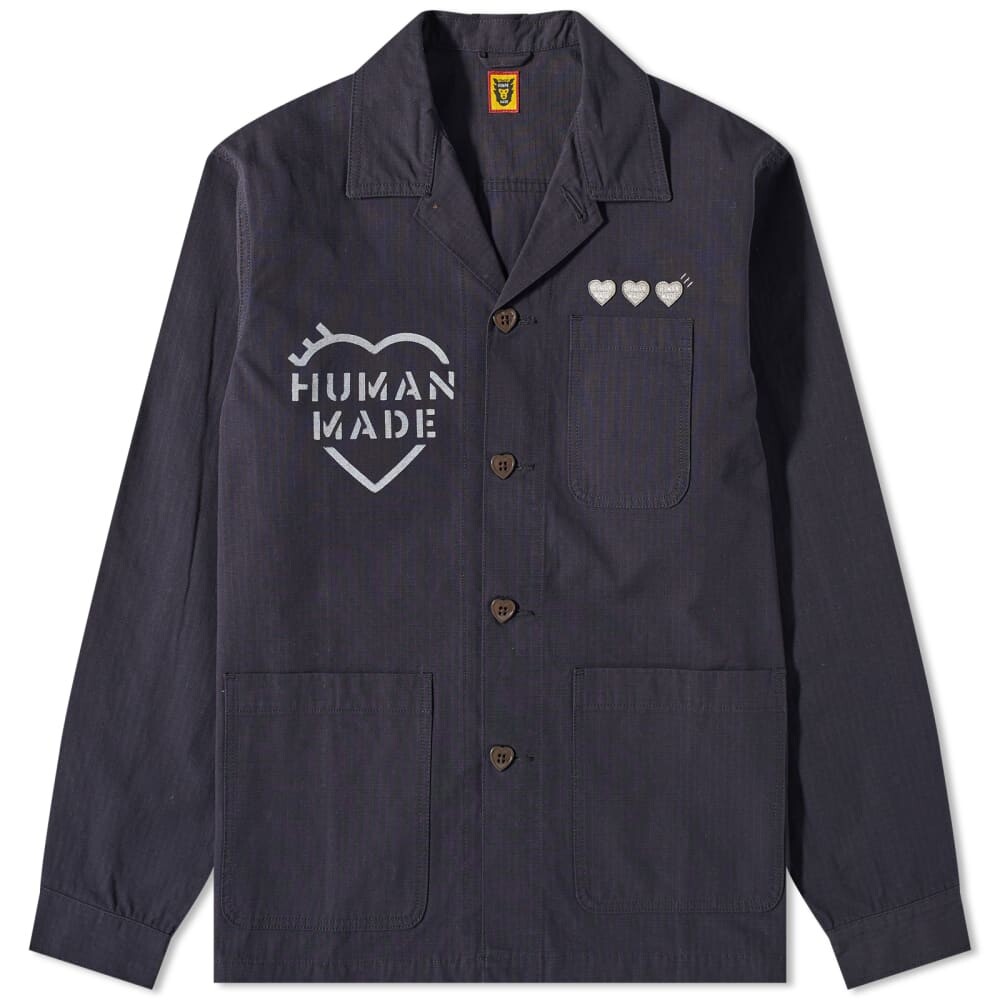 

Куртка-рубашка в стиле милитари Human Made, Хаки