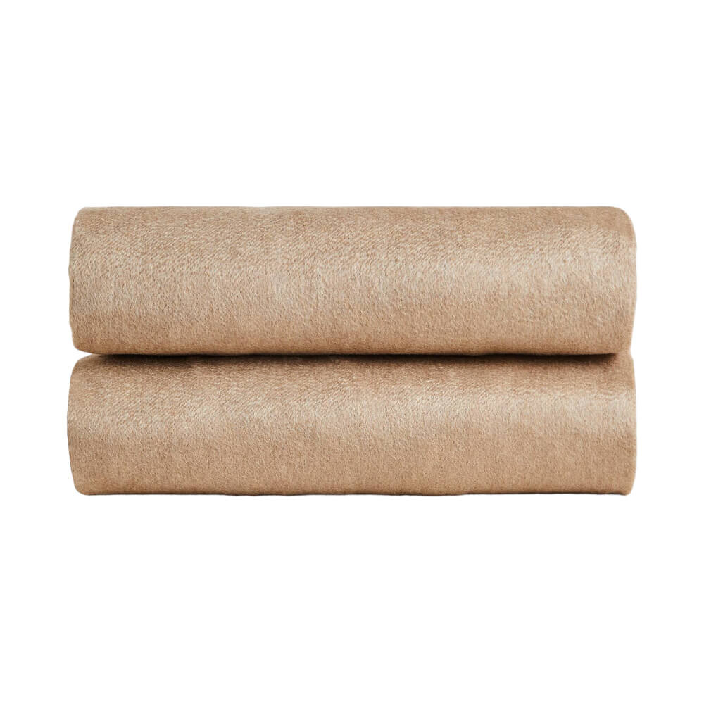 

Плед Zara Home Cashmere Fringed, бежевый