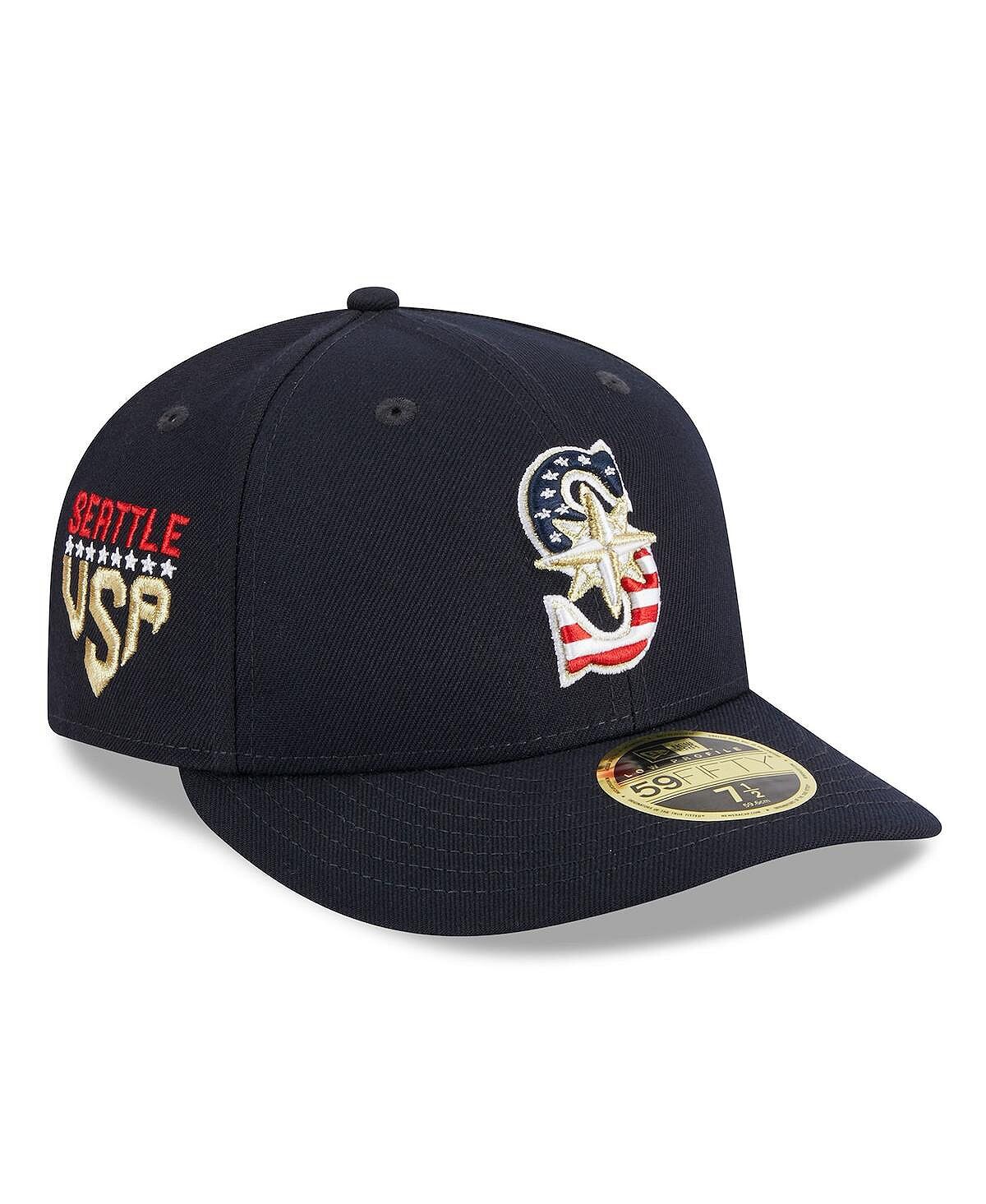 

Мужская темно-синяя шляпа Seattle Mariners 2023, низкопрофильная, 59FIFTY, 4 июля New Era