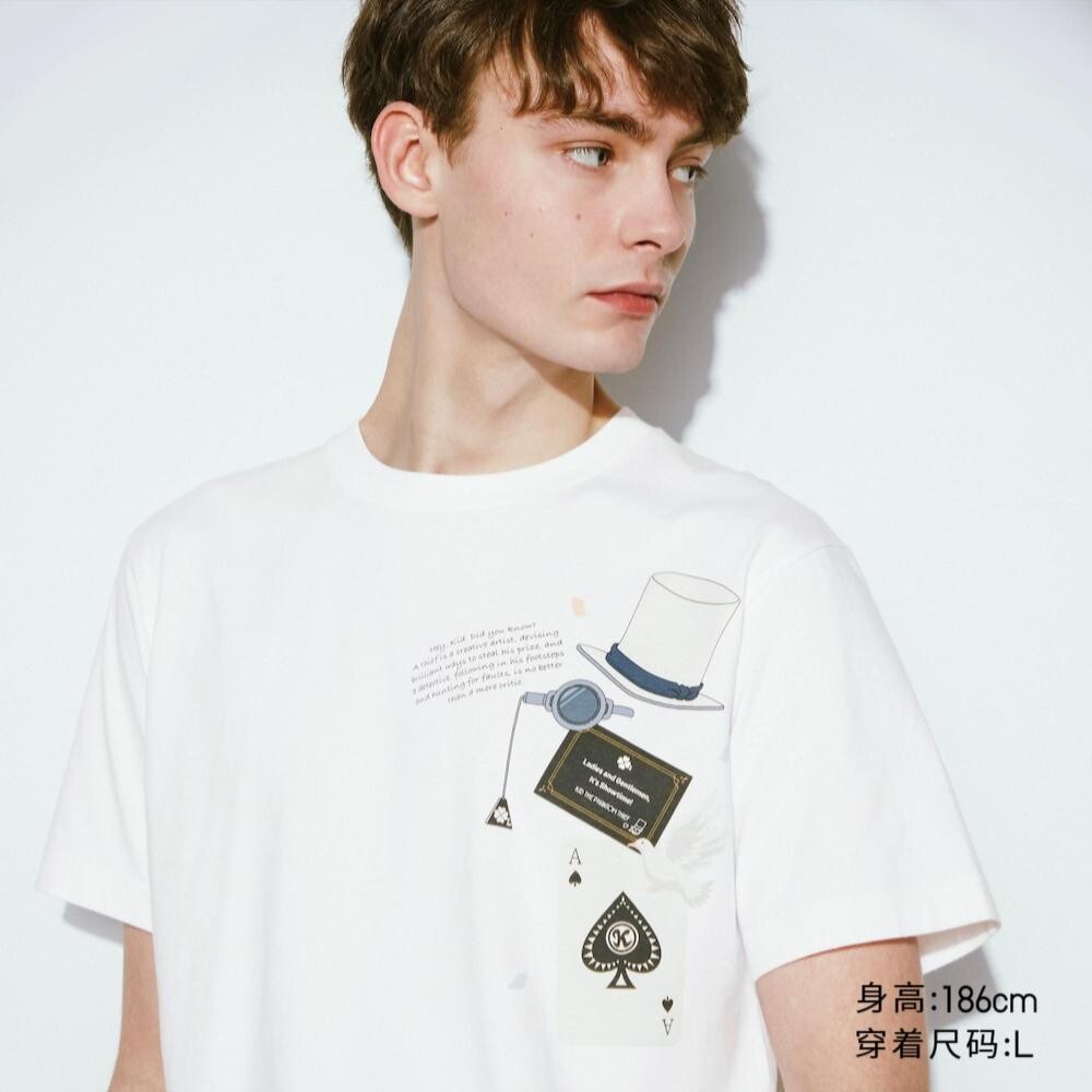 

Футболка с принтом унисекс Uniqlo, белый