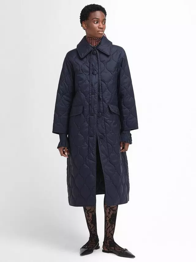 

Пальто Barbour The Edit by Alexa Amy Quilted, цвет navy cool blue