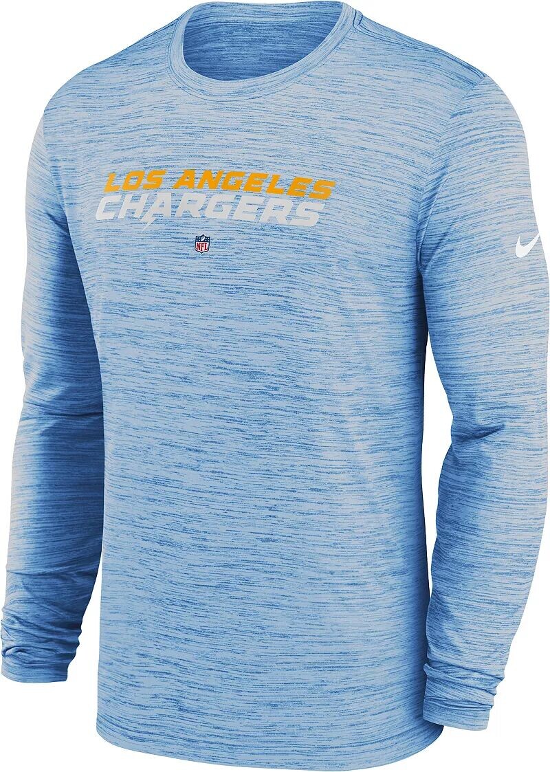 

Мужская синяя футболка с длинным рукавом Nike Los Angeles Chargers Sideline Velocity