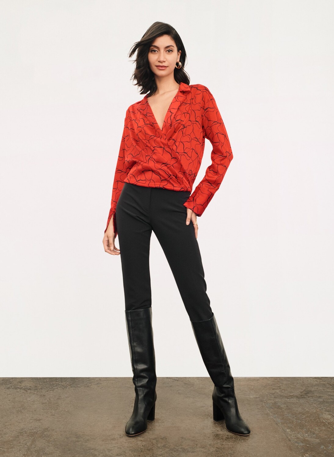 

Блузка с искусственным запахом Donna Karan