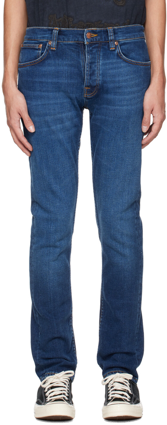 

Синие джинсы Grim Tim Denim Nudie Jeans