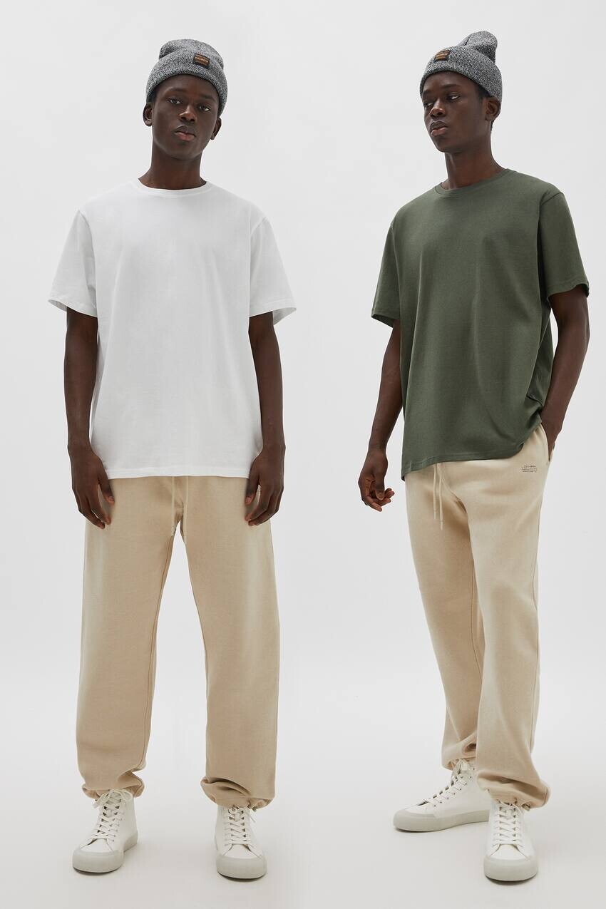 

Пакет базовых футболок Pull&Bear, хаки