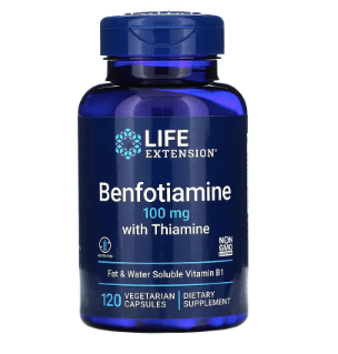 Бенфотиамин с тиамином 100 мг 120 капсул Life Extension life extension мега бенфотиамин 250 мг 120 вегетарианских капсул