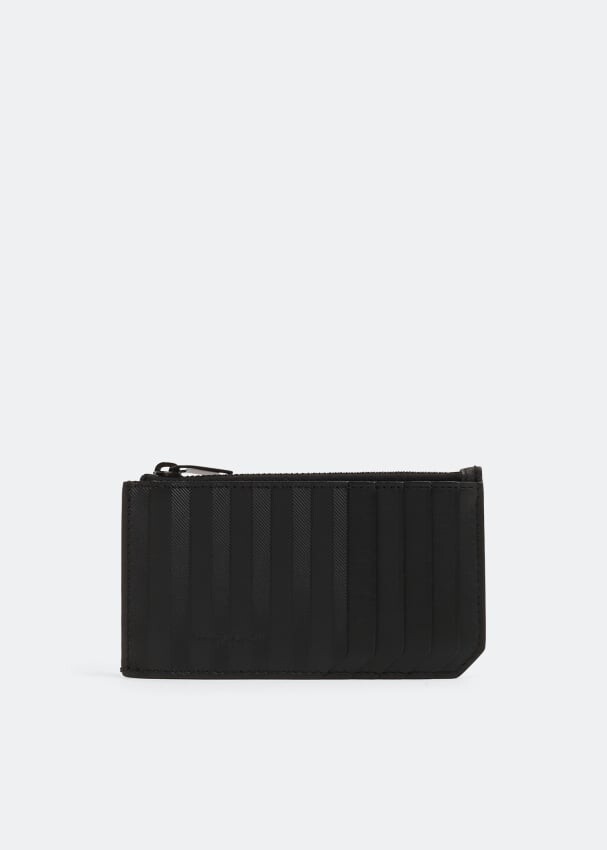 

Картхолдер SAINT LAURENT Fragments zipped card case, черный