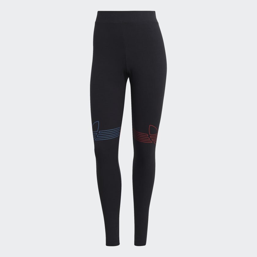 

Леггинсы adidas Adicolor Tricolor, черный/красный/синий
