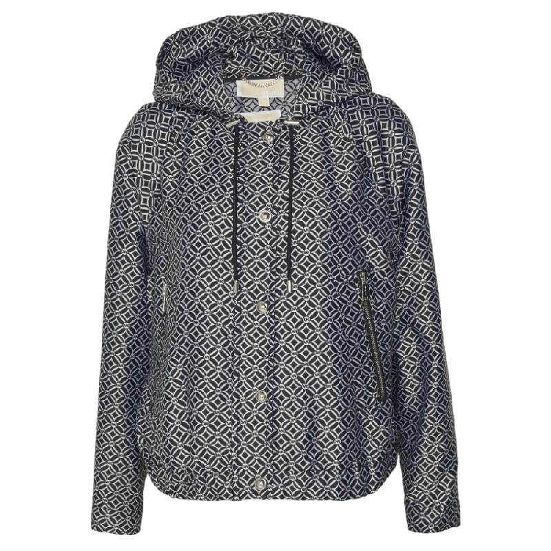 

Куртка Michael Kors Logo Anorak, черный/белый