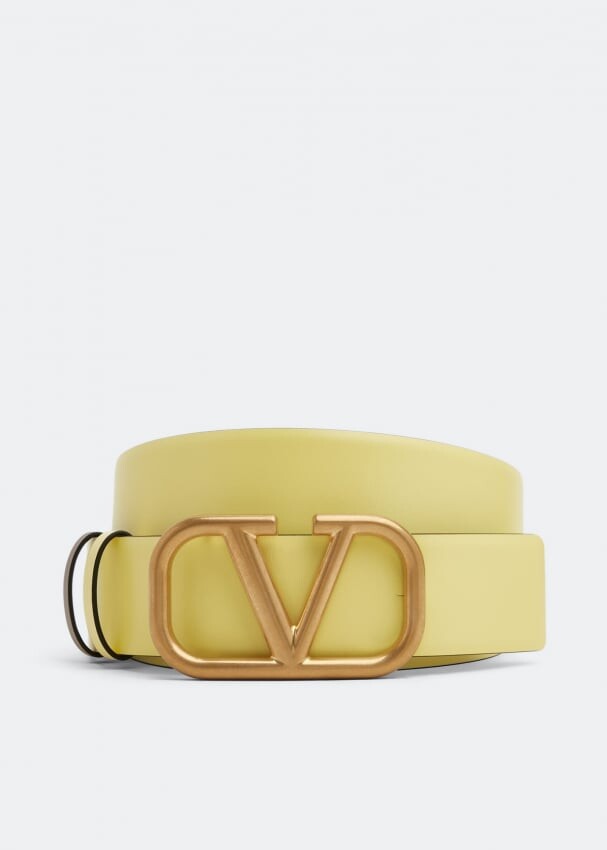 

Ремень VALENTINO GARAVANI VLogo Signature reversible belt, желтый