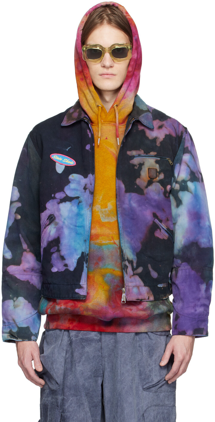 

SSENSE Эксклюзивная черно-фиолетовая куртка Carhartt Edition Stain Shade, Черный