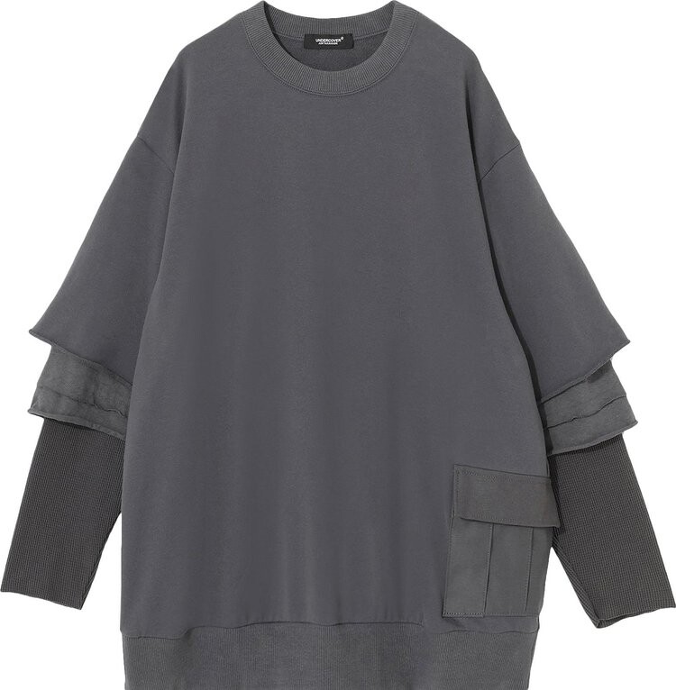 

Толстовка Undercover Double Layered-Sleeve Sweatshirt 'Charcoal', серый