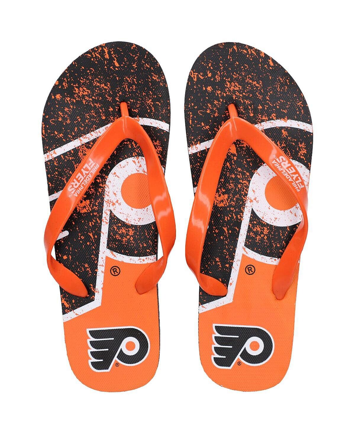 

Мужские и женские шлепанцы Philadelphia Flyers с большим логотипом FOCO