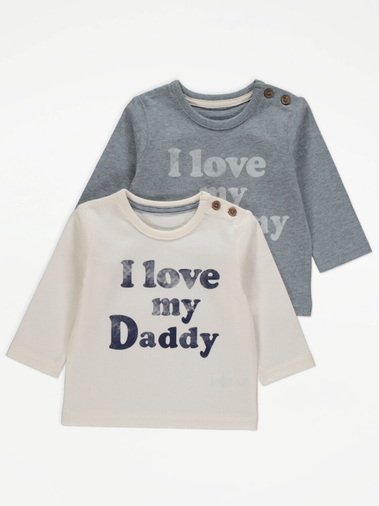 

Топы с длинными рукавами I Love My Mummy and Daddy (2 шт.) George.